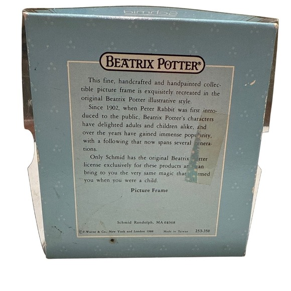 Beatrix Potter 1988 Schmid Frame Set 2 Peter Rabbit Jemima Puddle Duck Nursery - Picture 9 of 16